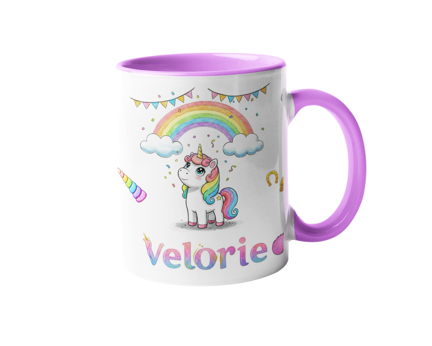 Personalized cute animal printed mug with custom child name for kids