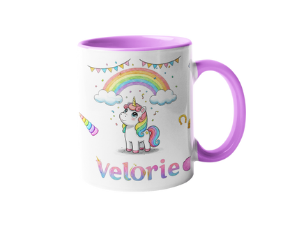 Personalized cute animal printed mug with custom child name for kids