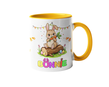 Personalized cute animal printed mug with custom child name for kids