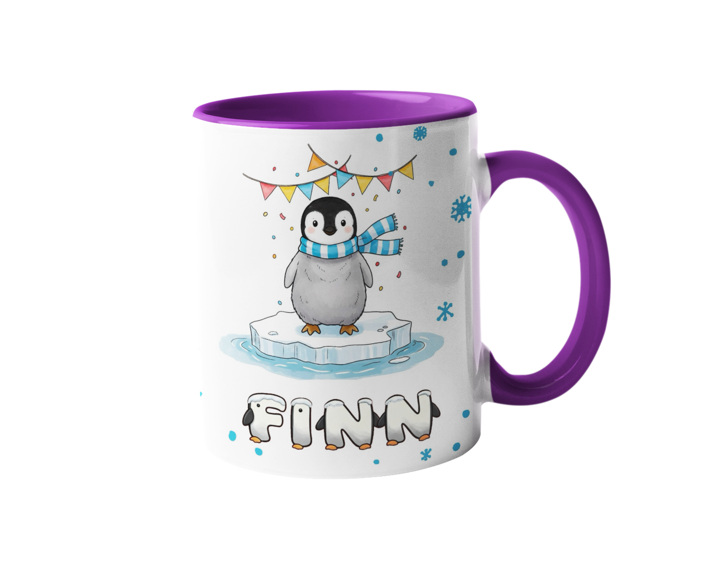 Personalized cute animal printed mug with custom child name for kids