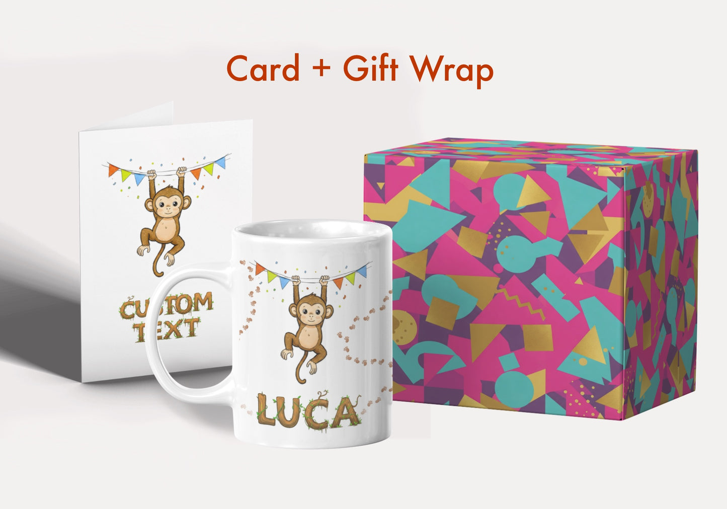 Personalized Child Name Mug with Custom Greeting Card