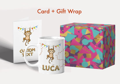 Personalized Child Name Mug with Custom Greeting Card
