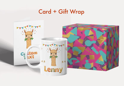 Personalized Child Name Mug with Custom Greeting Card