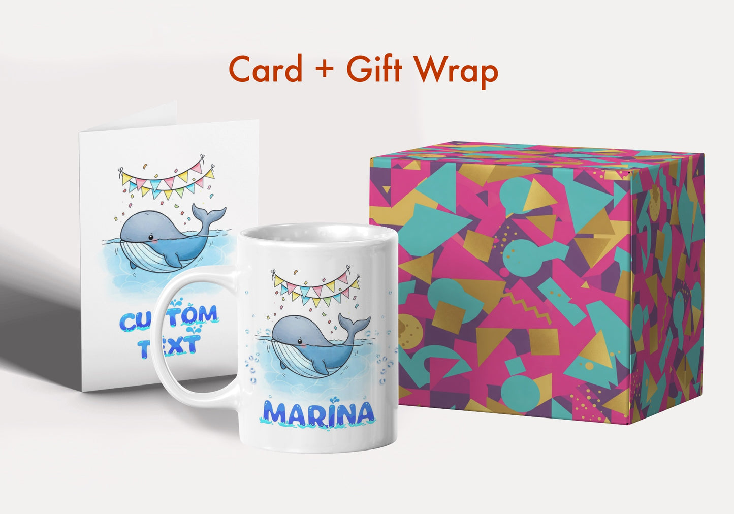 Personalized Child Name Mug with Custom Greeting Card