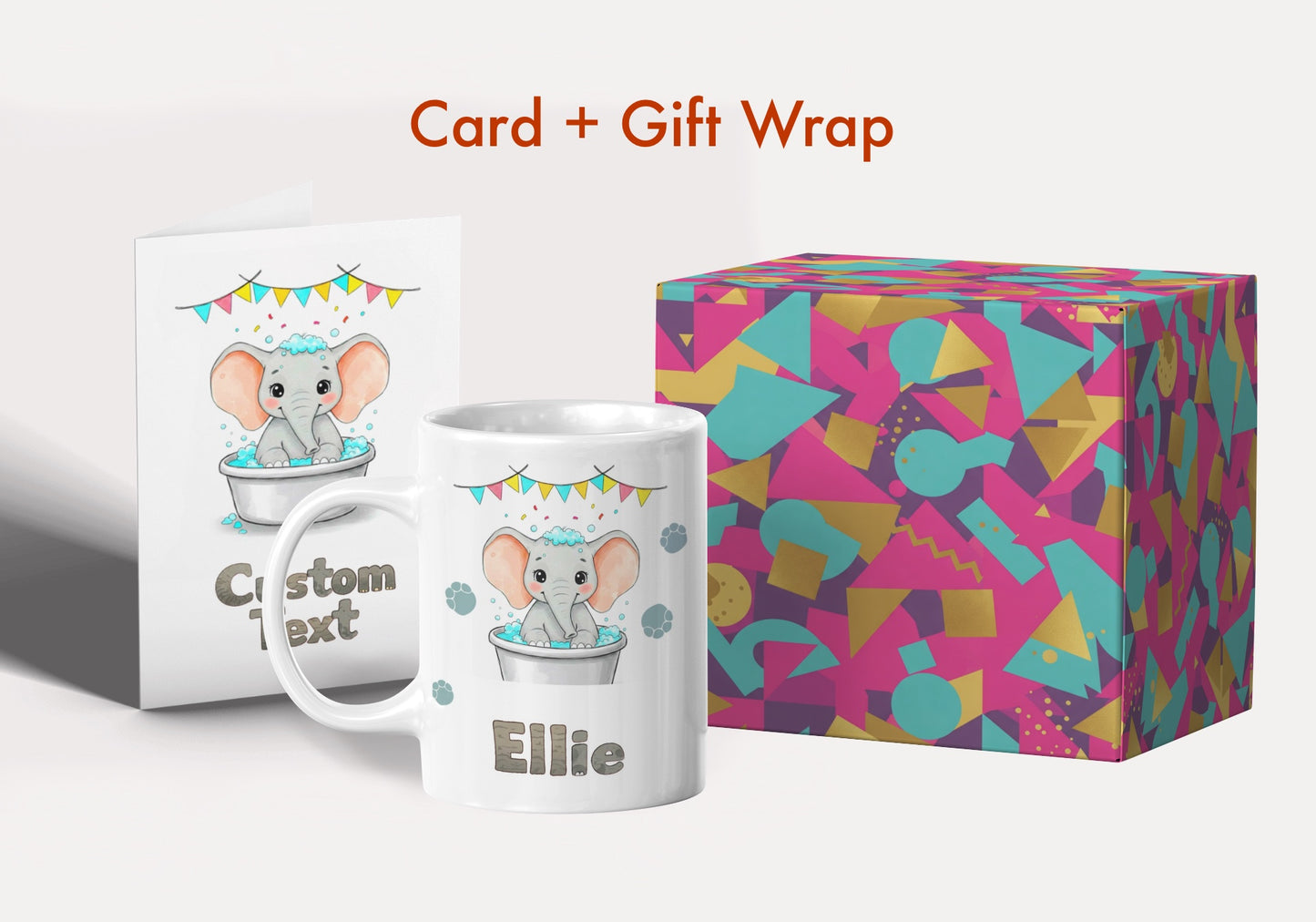 Personalized Child Name Mug with Custom Greeting Card