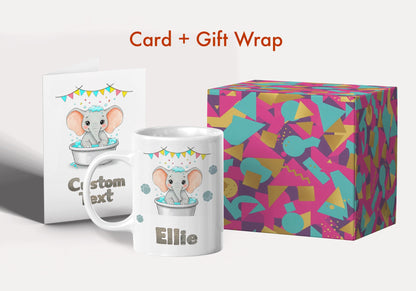 Personalized Child Name Mug with Custom Greeting Card