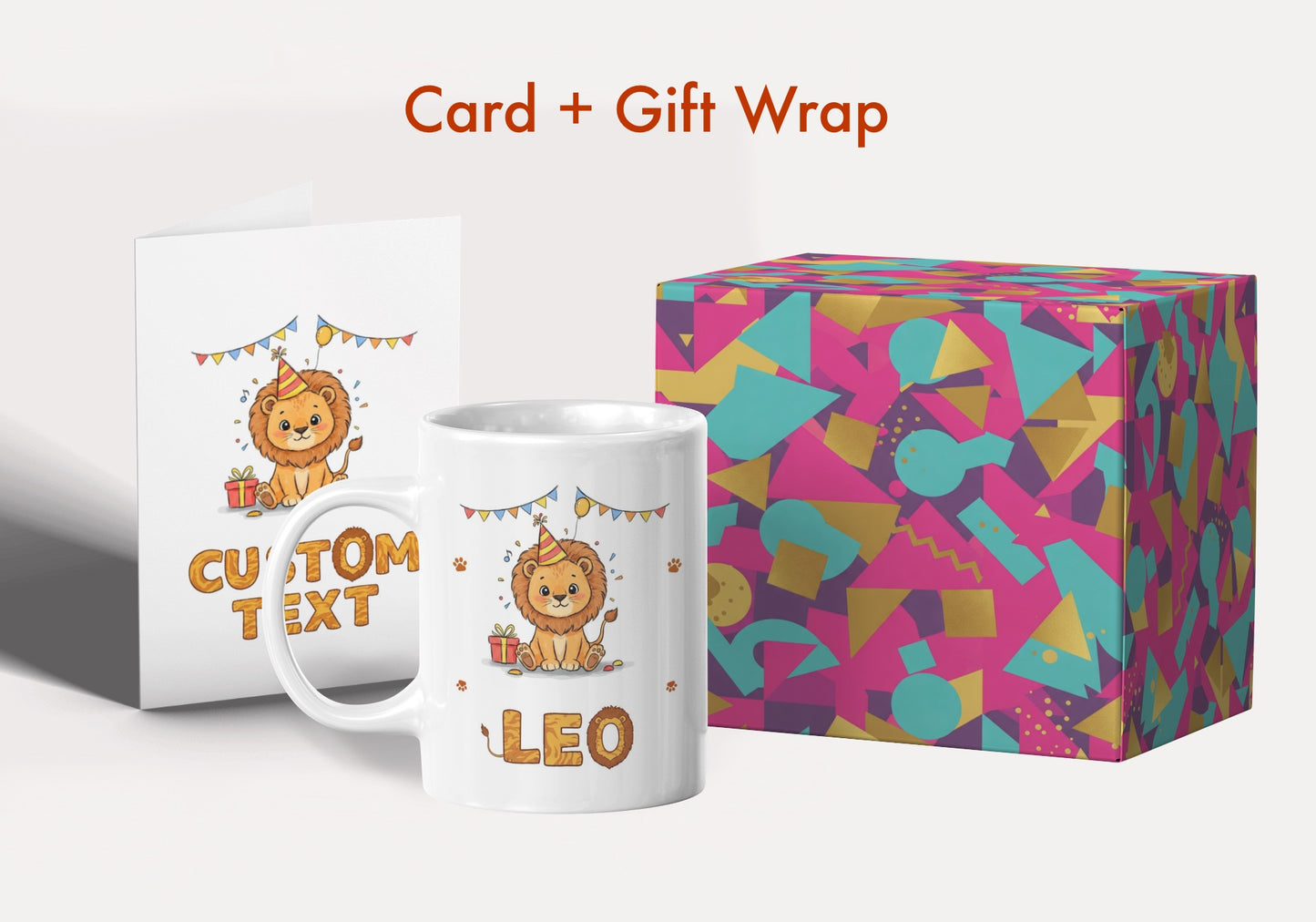 Personalized Child Name Mug with Custom Greeting Card