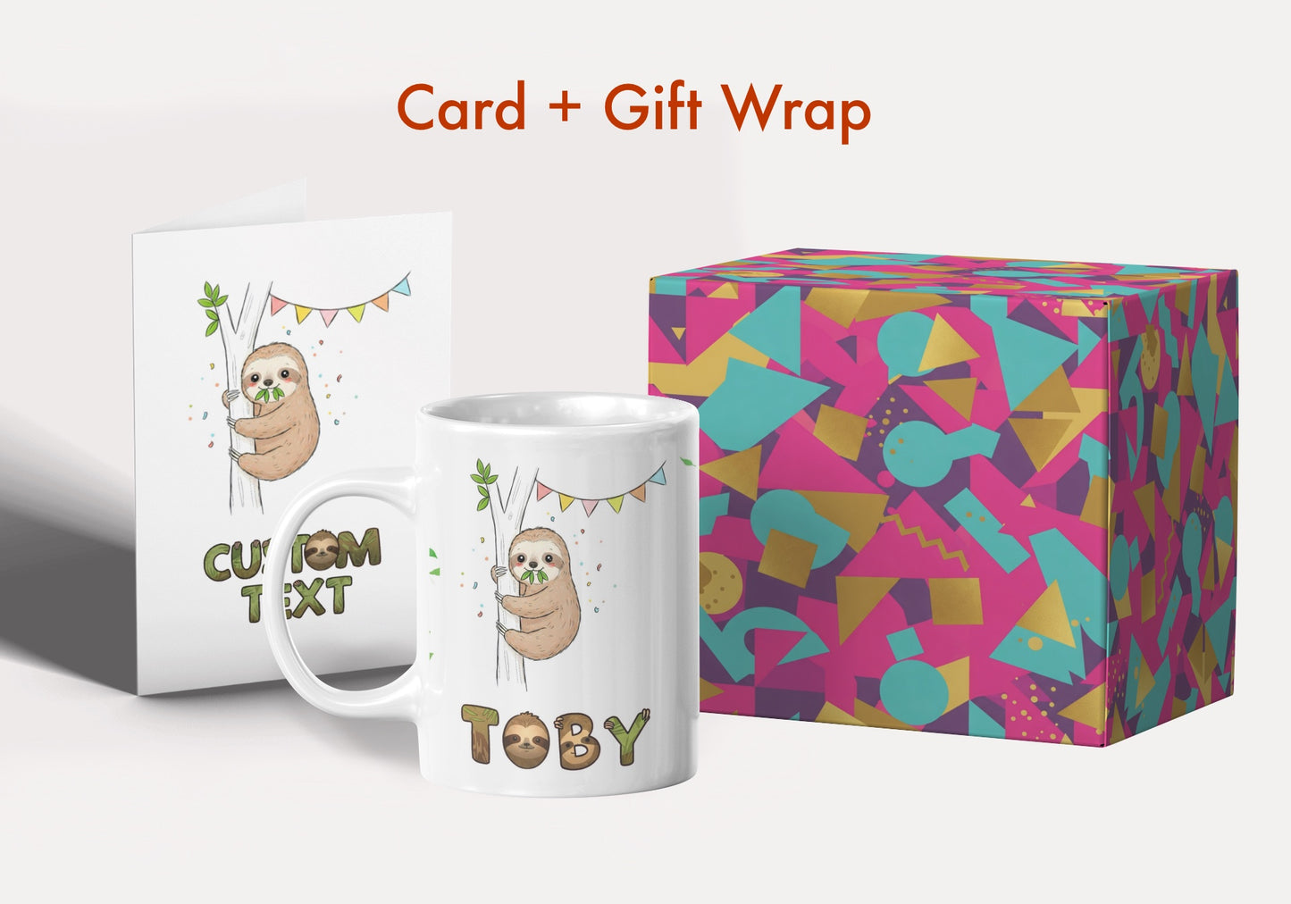 Personalized Child Name Mug with Custom Greeting Card