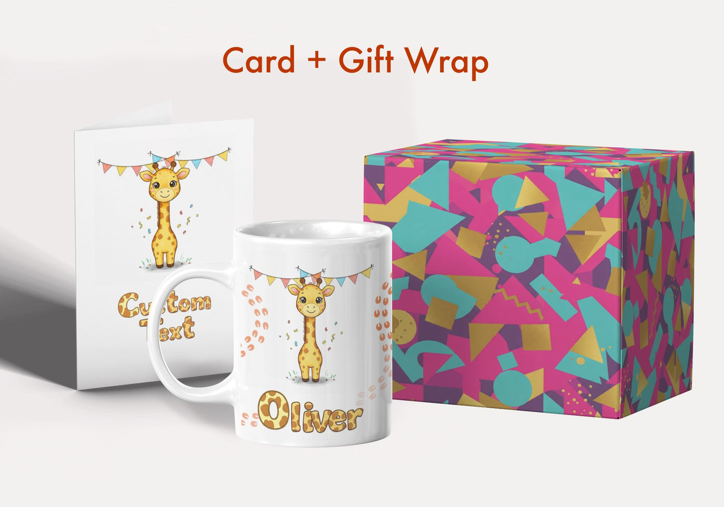 Personalized Child Name Mug with Custom Greeting Card